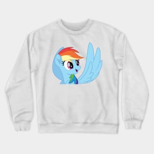 Silly movie Rainbow Dash face 3 Crewneck Sweatshirt